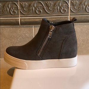 Gray Wedge Sneaker